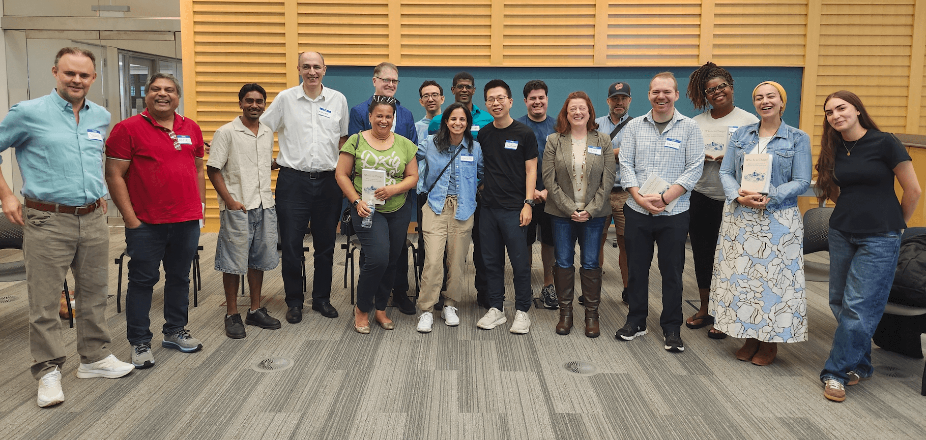 The AI Discussion Club community at an event
