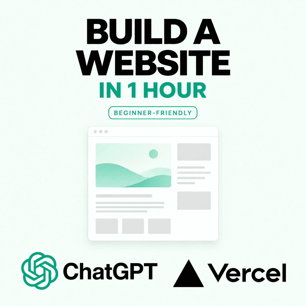 Build a website in 1 hour, beginner-friendly, with ChatGPT and Vercel